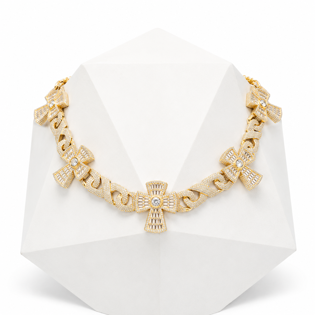 37mm Cross Cuban Link Chain