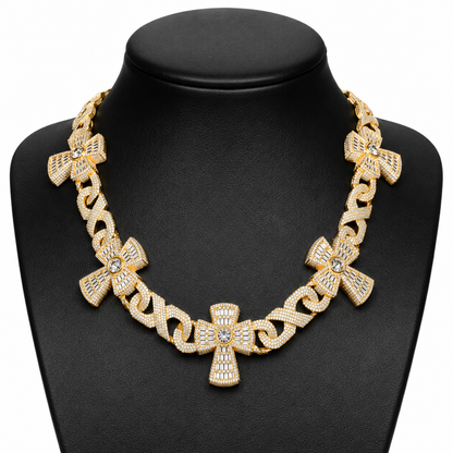 37mm Cross Cuban Link Chain