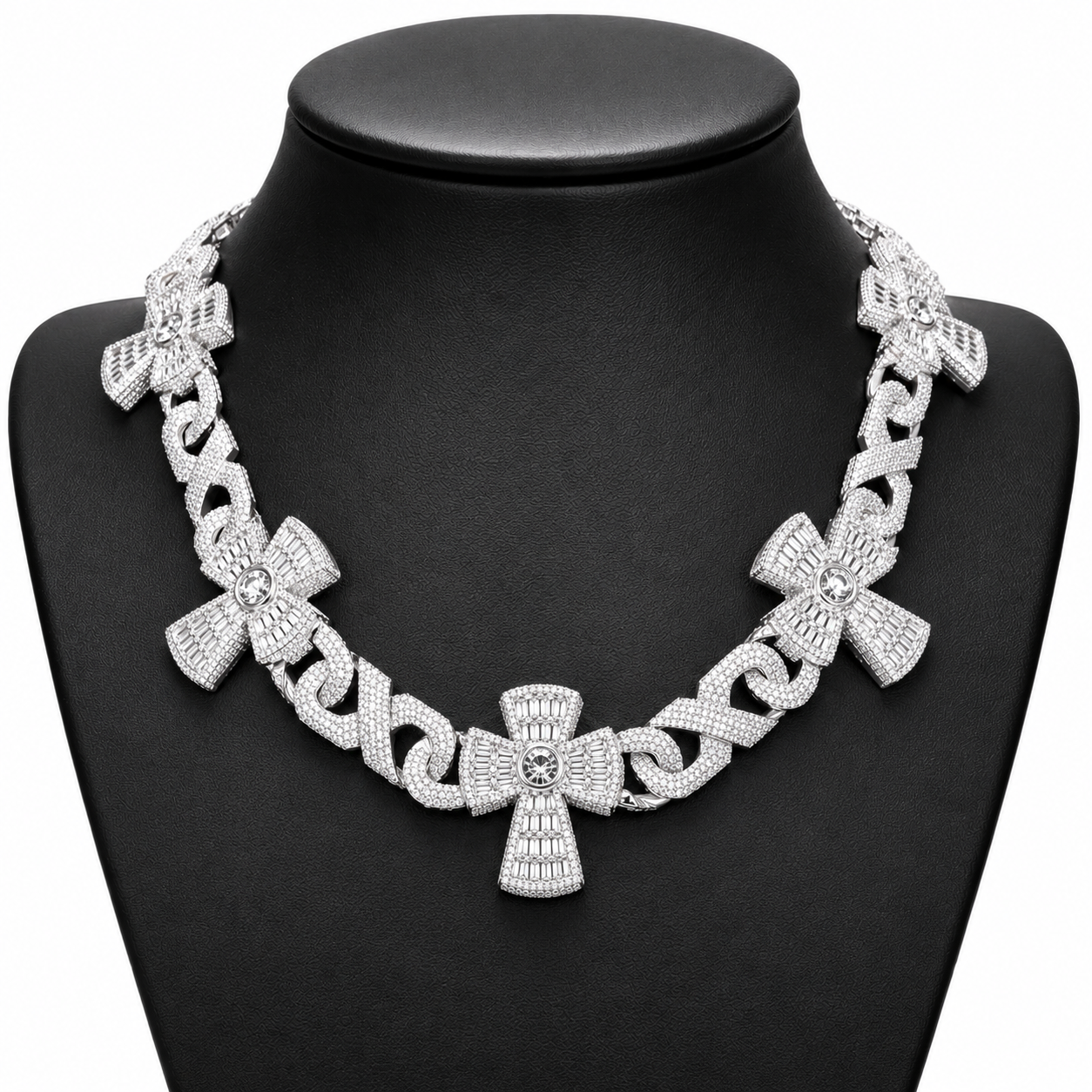 37mm Cross Cuban Link Chain