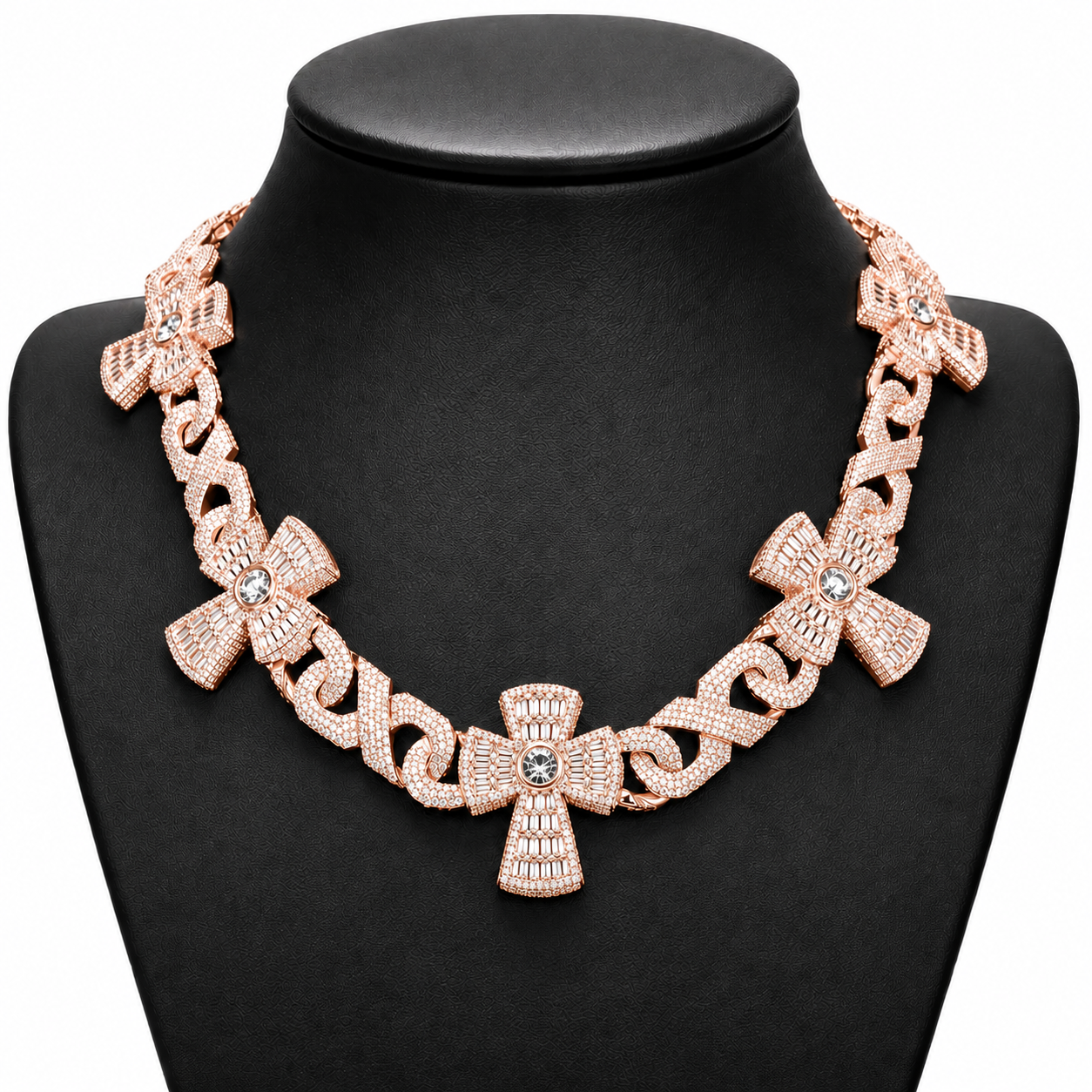 37mm Cross Cuban Link Chain