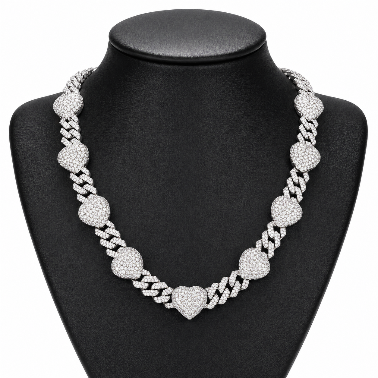 17mm Heart Cuban Llink Chain