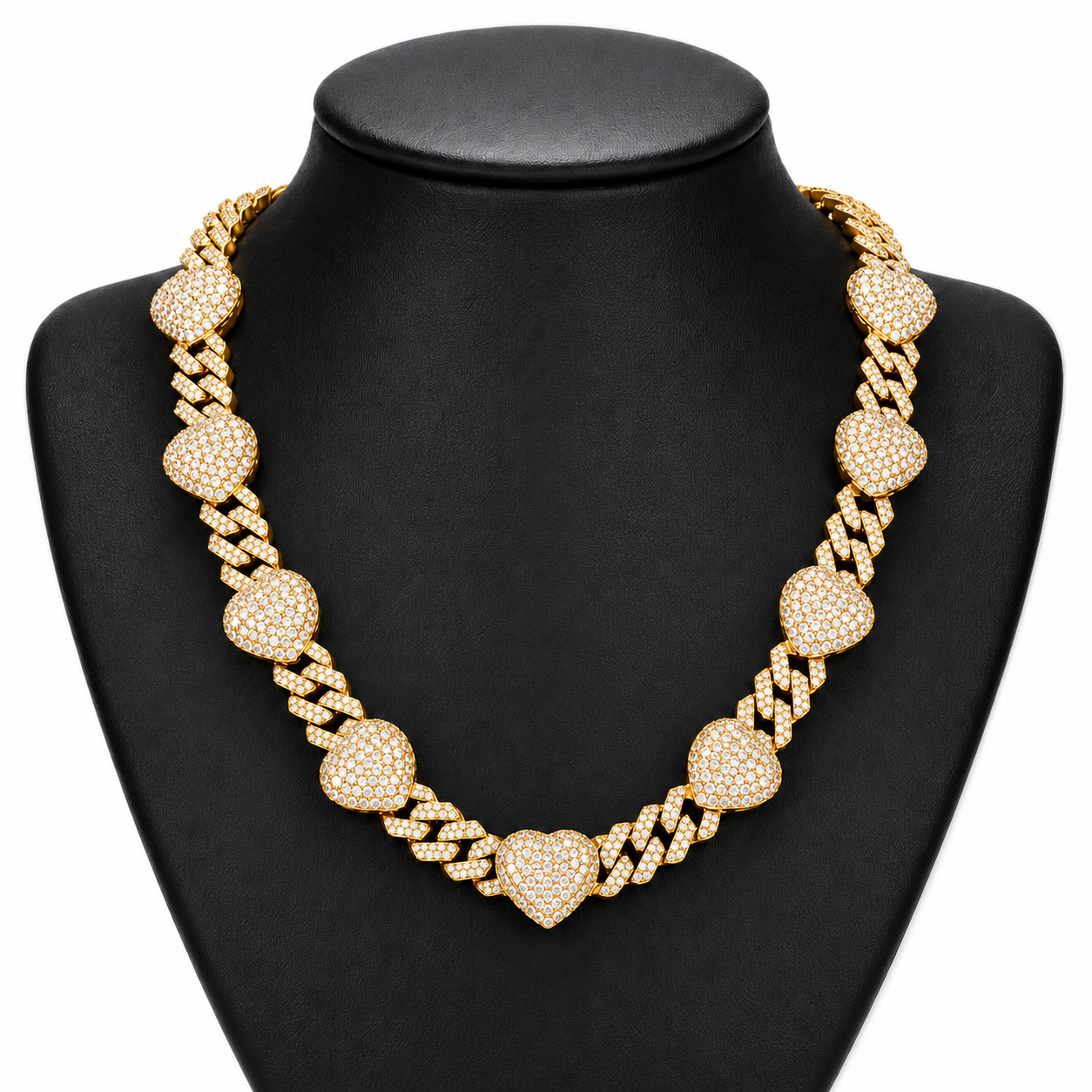 17mm Heart Cuban Llink Chain