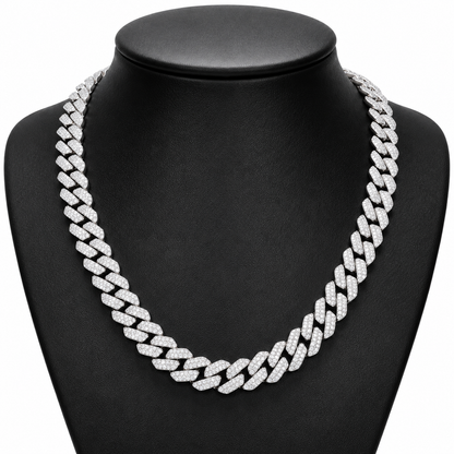 14mm Baguette Rhombus Cuban Link Chain