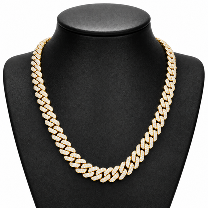14mm Baguette Rhombus Cuban Link Chain