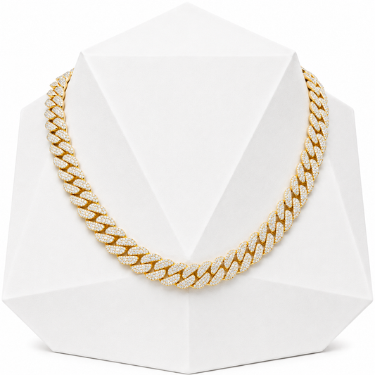 18mm Leaf Cuban Link Chain
