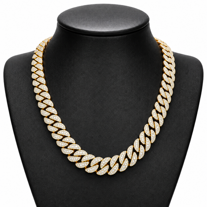 18mm Leaf Cuban Link Chain