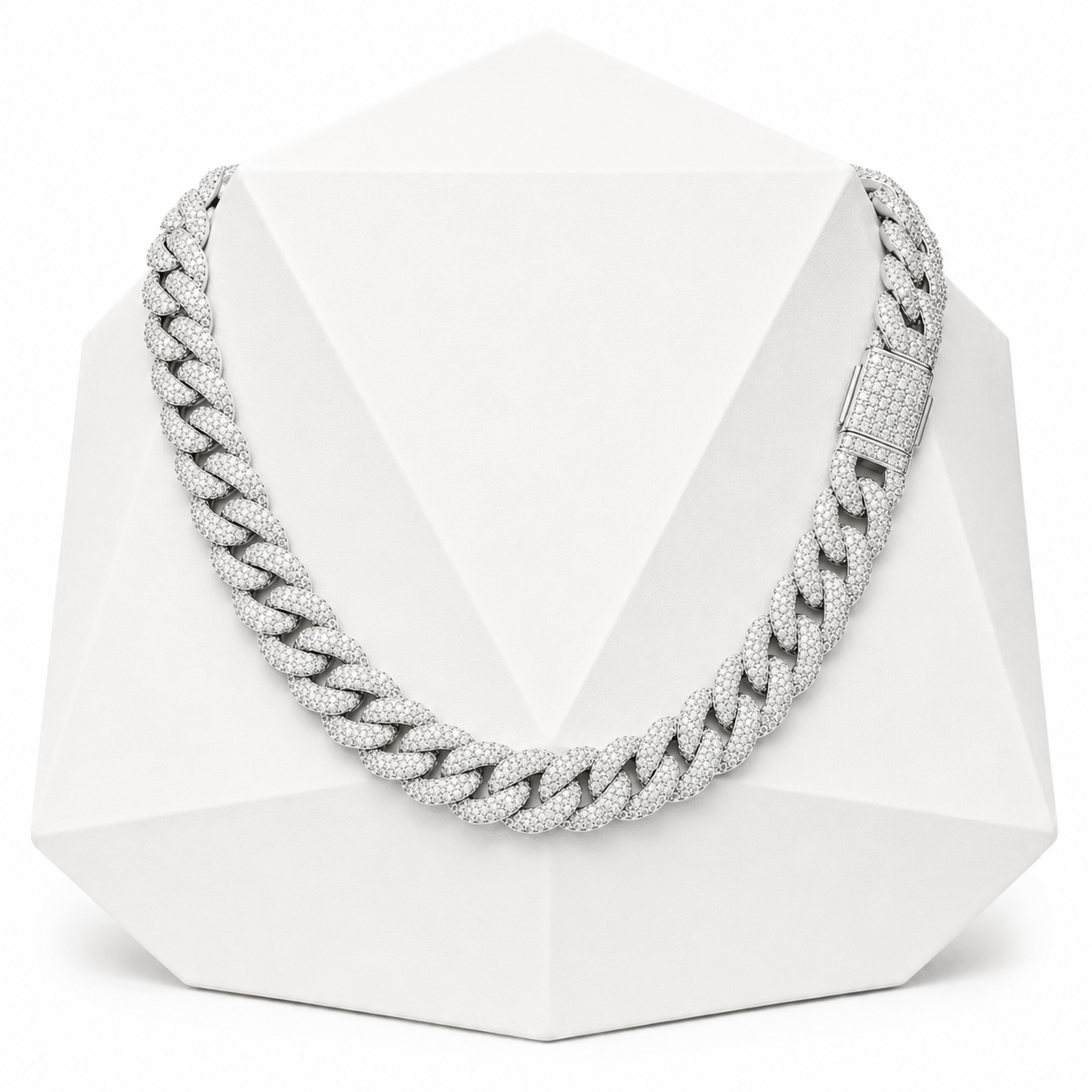 8mm 2 Rows Bubble Cuban Link Chain