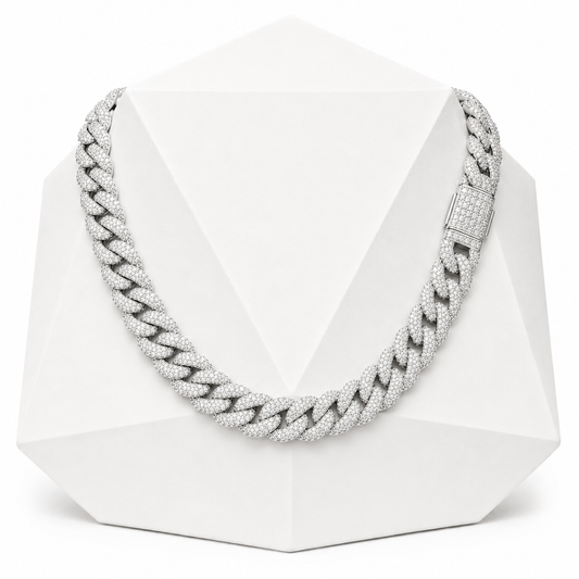 8mm 2 Rows Bubble Cuban Link Chain