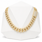 20mm Baguette leaf Cuban Link Chain