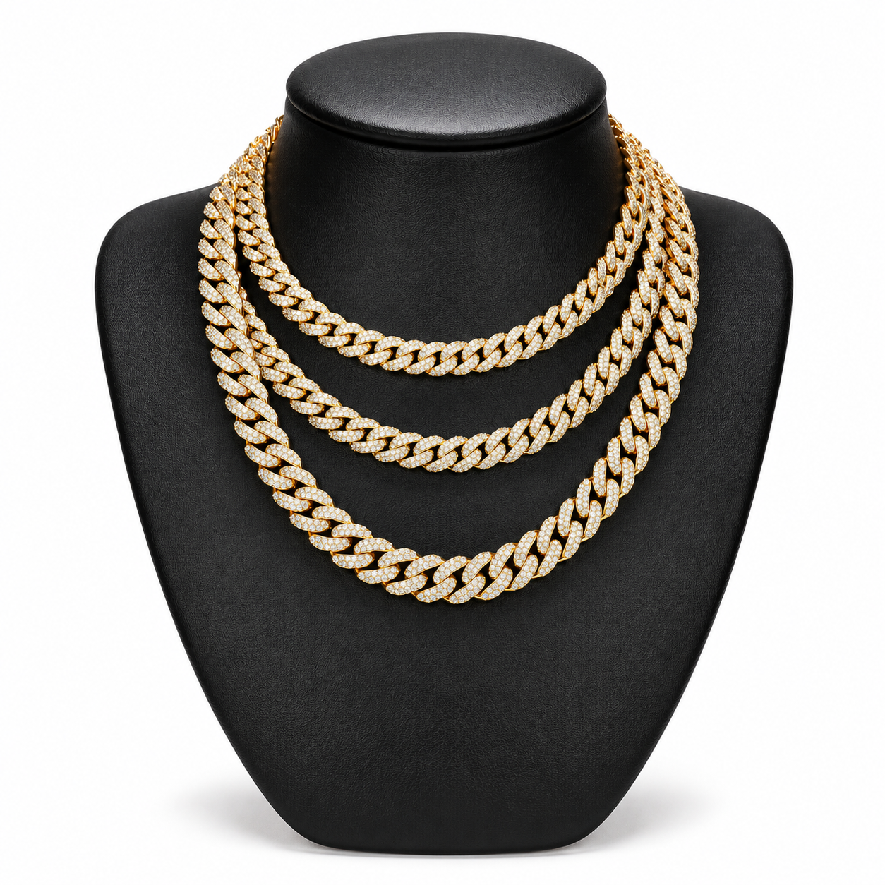 8mm 2 Rows Bubble Cuban Link Chain