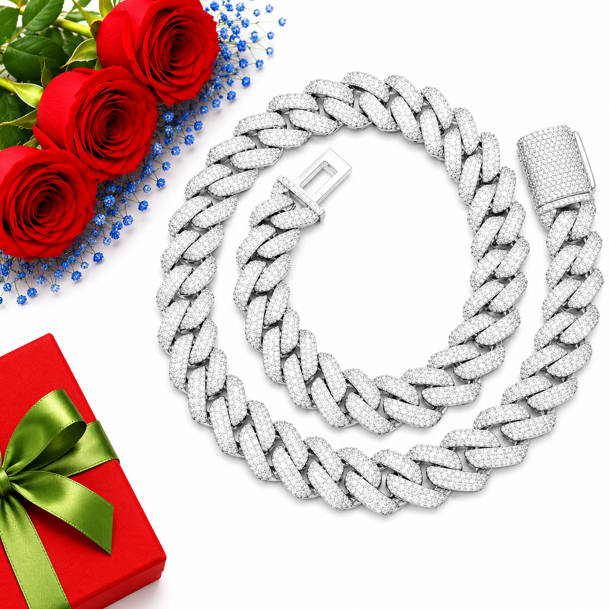 15mm 3 Rows Cuban Link Chain