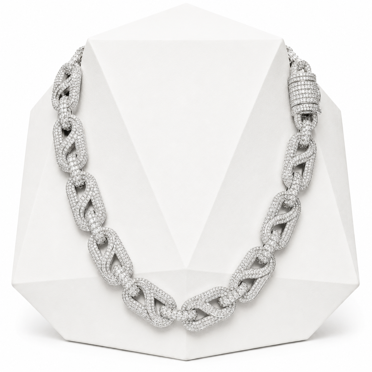 14mm Baguette Bussdown Cuban Link Chain