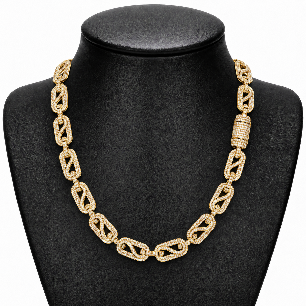 14mm Baguette Bussdown Cuban Link Chain