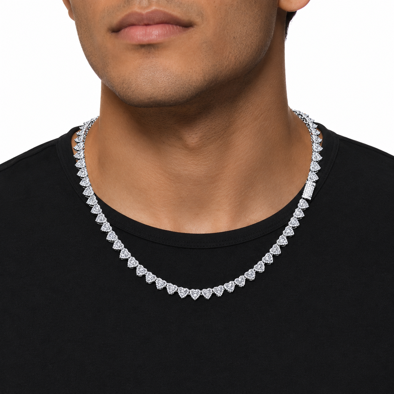 7mm Heart Cut Tennis Chain