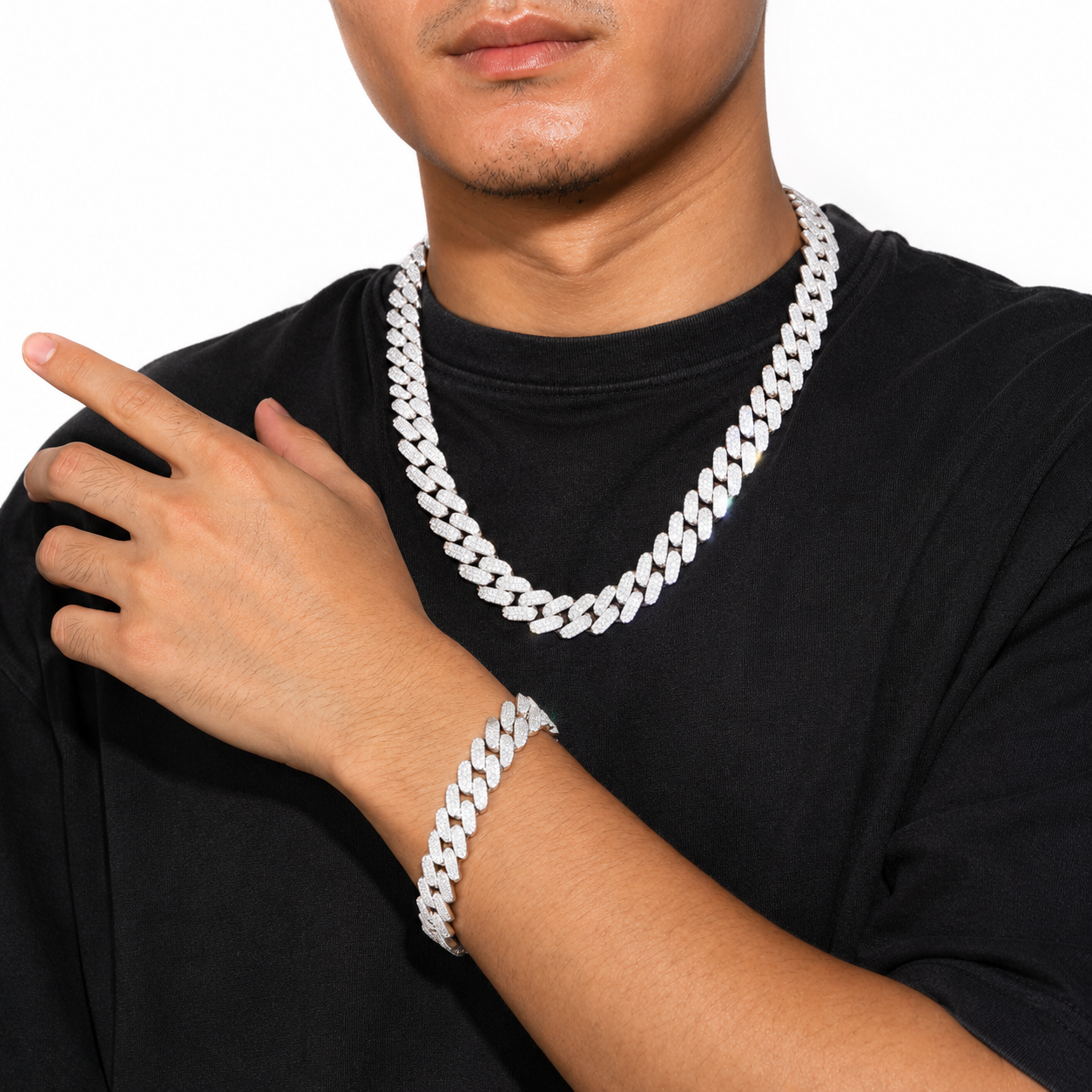12mm 3 Rows Cuban Link Chain