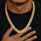12mm 3 Rows Cuban Link Chain