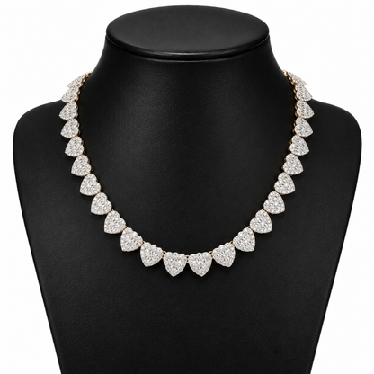 13mm Heart Tennis Chain