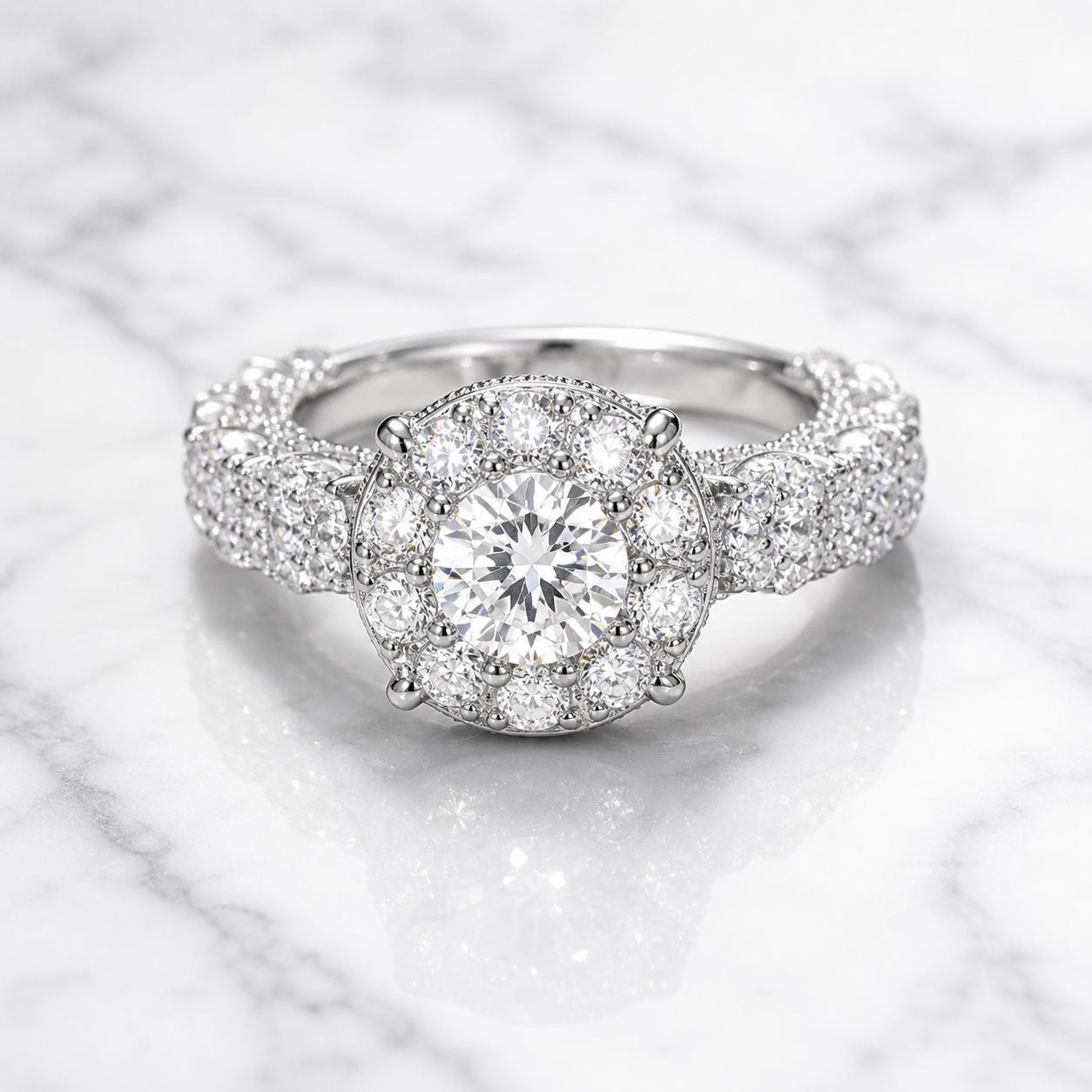 Halo Engagement Ring