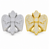Iced Out Wing Iris Ring