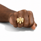 Iced Out Wing Iris Ring