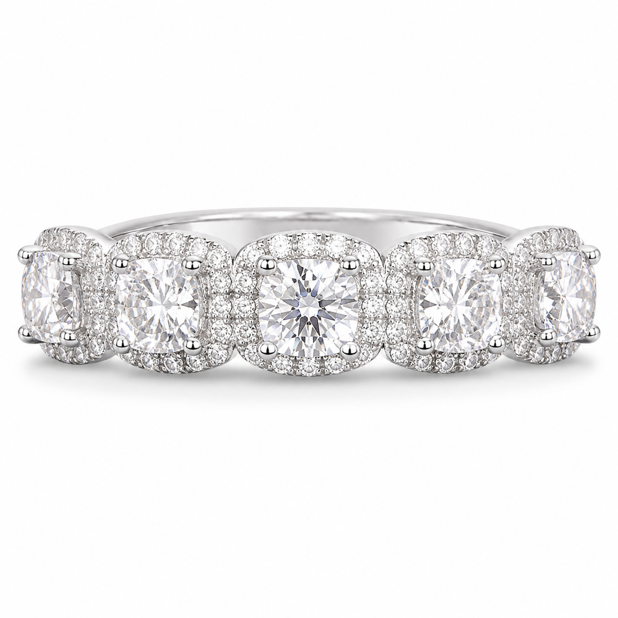 6.5mm Cushion Cut Band Ring