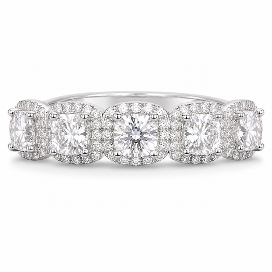 6.5mm Cushion Cut Band Ring