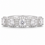 6.5mm Cushion Cut Band Ring