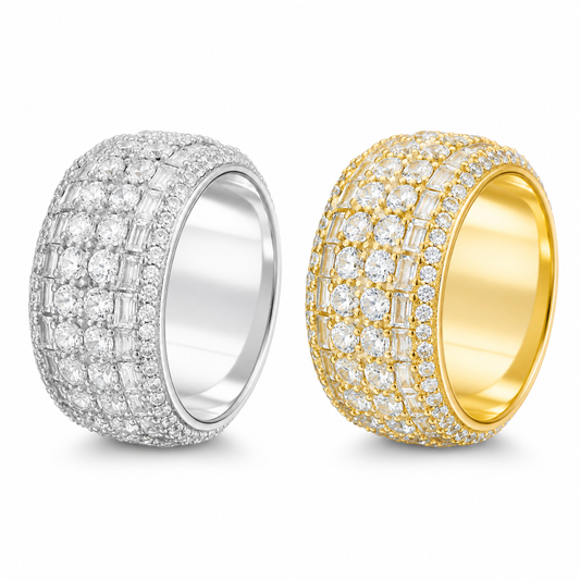 6 Layers Baguette Band Ring