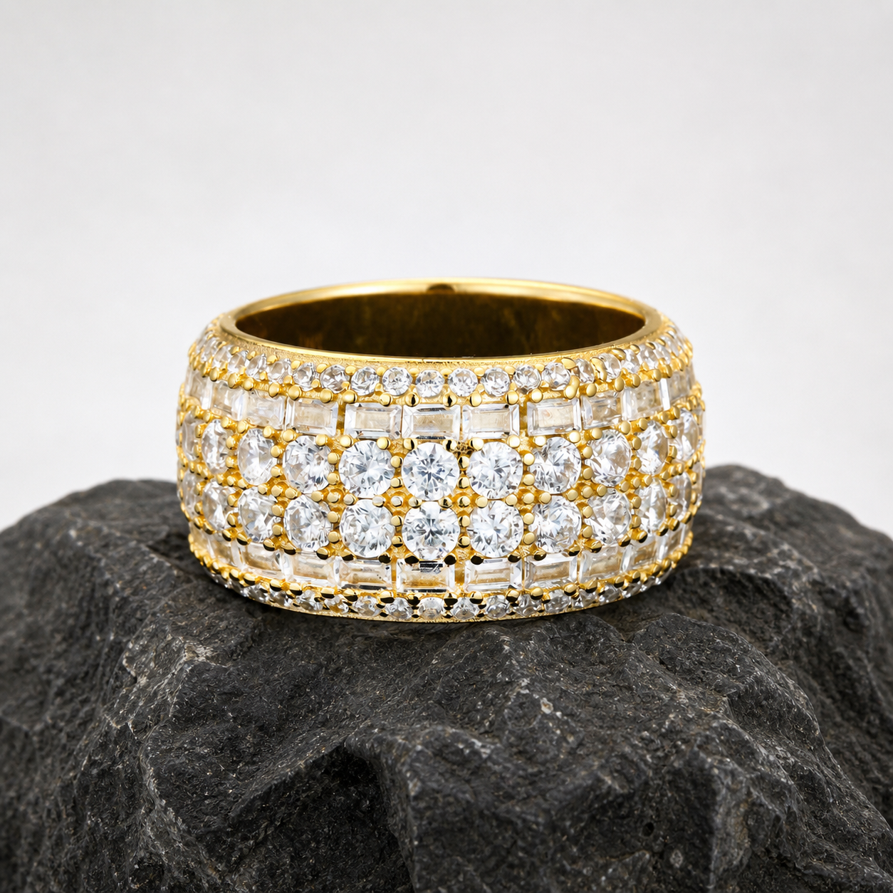 6 Layers Baguette Band Ring