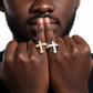 Baguette Iris Cross Ring