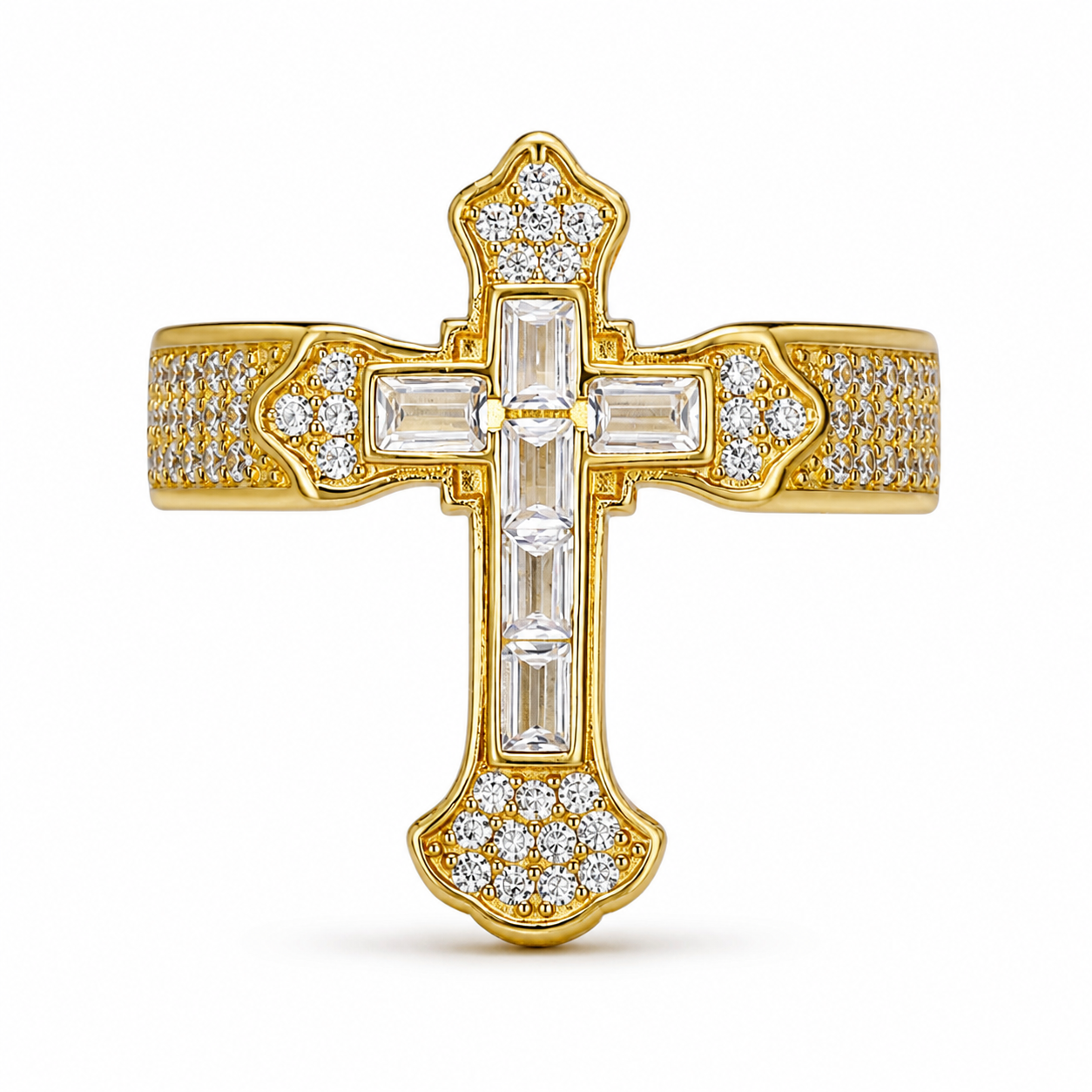 Baguette Iris Cross Ring