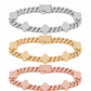 6mm S925 Moissanite Four Leaf Clover Cuban Link Bracelet
