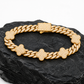 6mm S925 Moissanite Four Leaf Clover Cuban Link Bracelet
