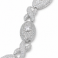 11mm S925 Moissanite Evil Eye Infinity Cuban Link Bracelet