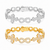 15mm Infinity Cross Cuban Link Bracelet