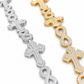 15mm Infinity Cross Cuban Link Bracelet