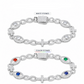 10mm Infinity Cross Evil Eye Cuban Bracelet