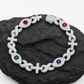 10mm Infinity Cross Evil Eye Cuban Bracelet