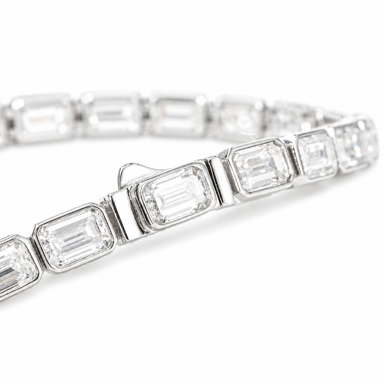 5mm Baguette Moissanite Tennis Bracelet