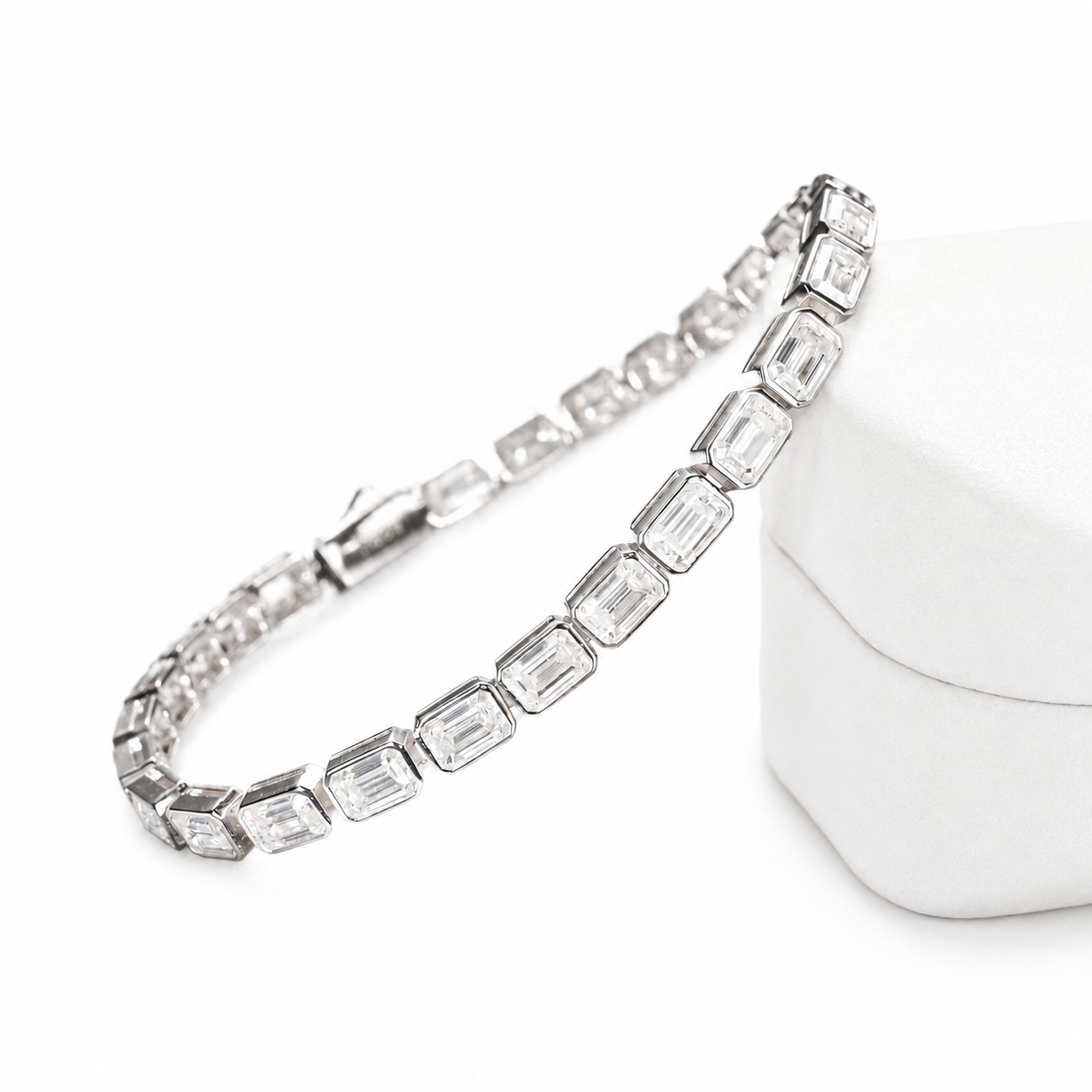 5mm Baguette Moissanite Tennis Bracelet