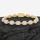 7mm Baguette Moissanite Link Bracelet