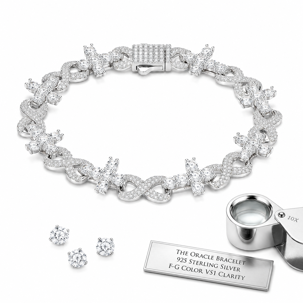 10mm Infinity Mixed Cross Bracelet