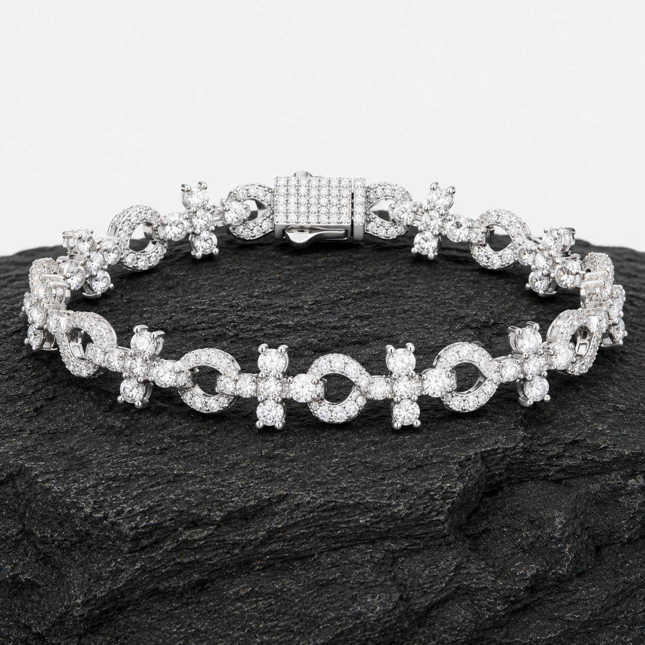 10mm Infinity Mixed Cross Bracelet