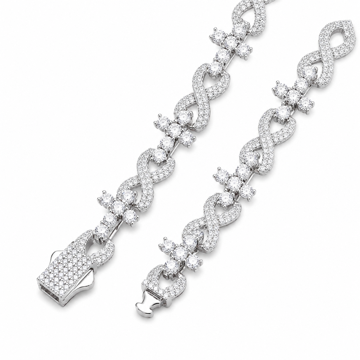 10mm Infinity Mixed Cross Bracelet
