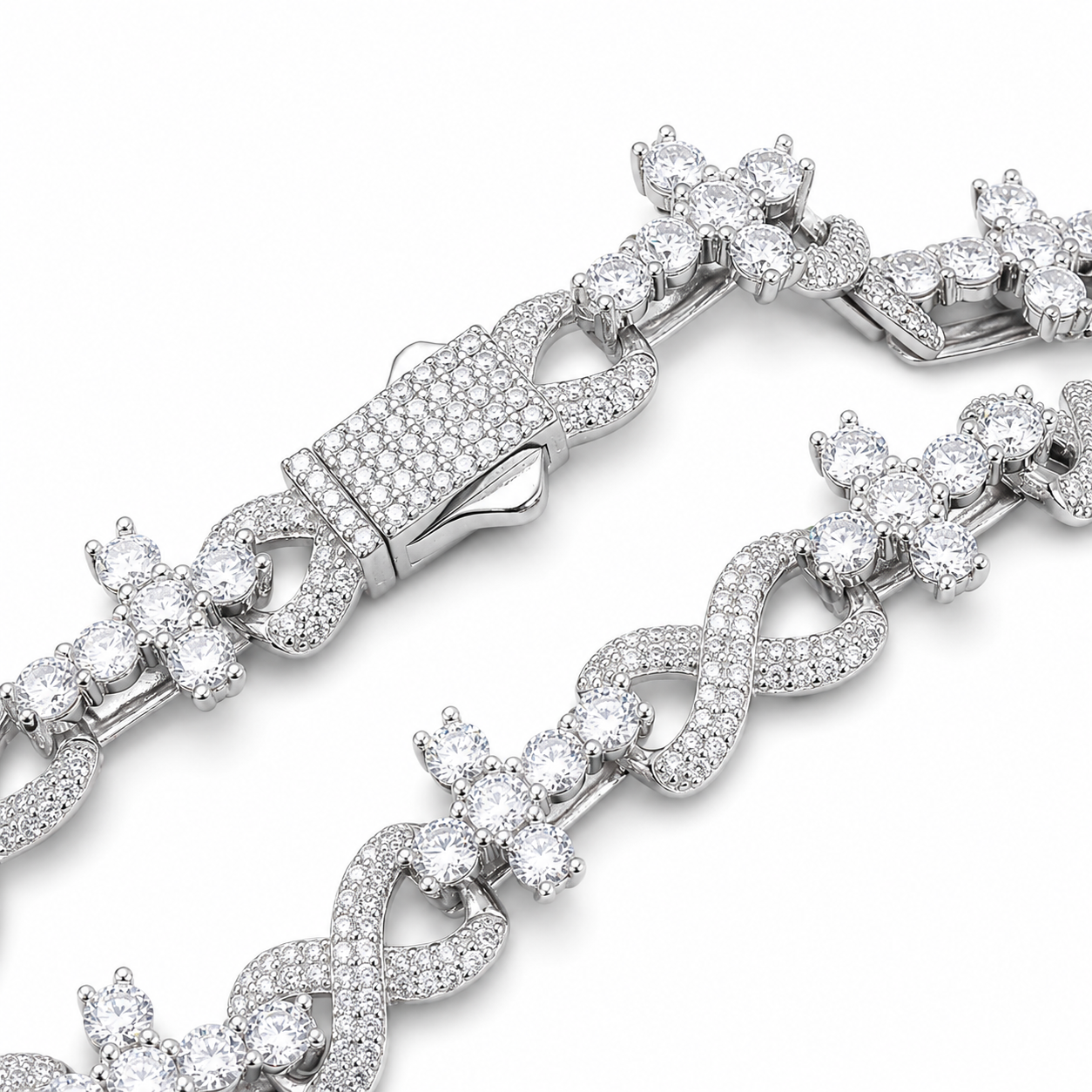 10mm Infinity Mixed Cross Bracelet