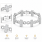 8mm Infinity Cross Cuban Link Bracelet