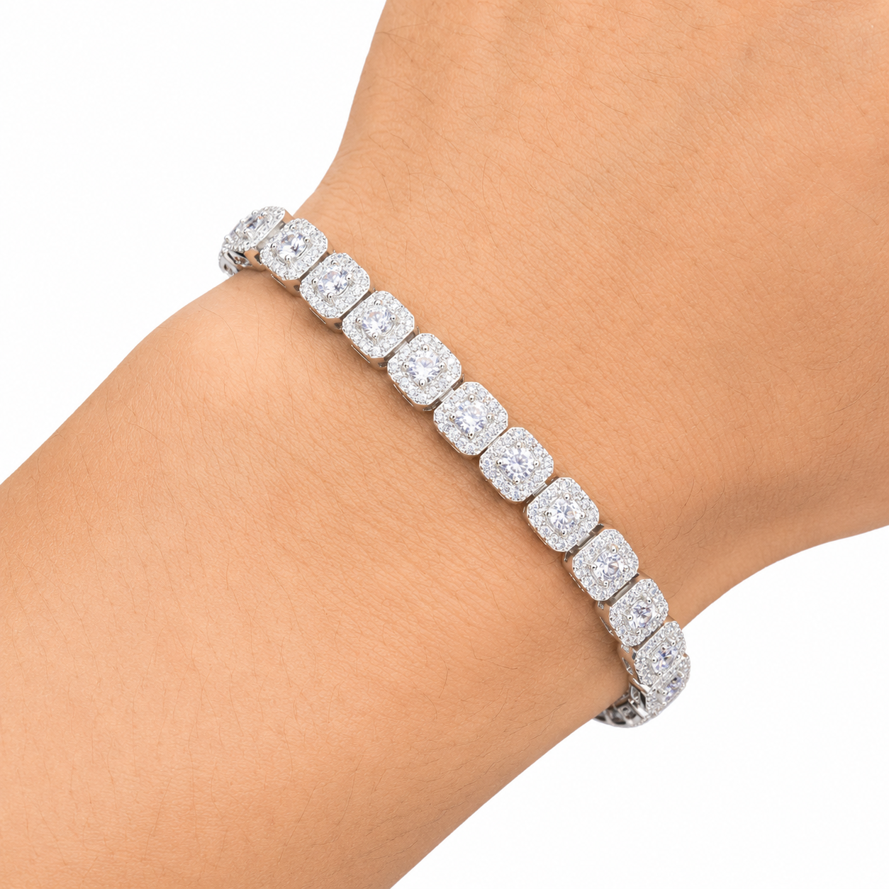 6mm Halo Tennis Bracelet