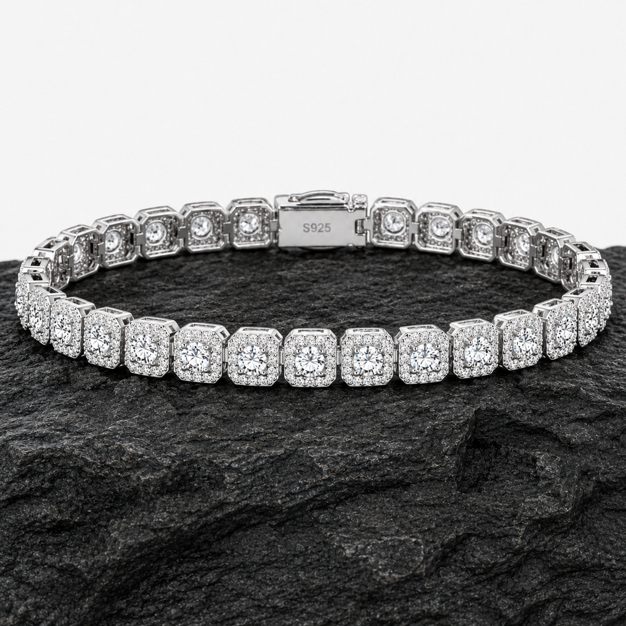 6mm Halo Tennis Bracelet