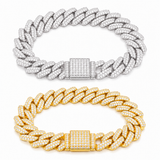 14mm 2 Rows Cuban Link Bracelet