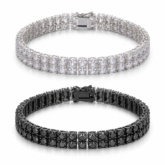 6mm-10mm 2 Rows Tennis Bracelet